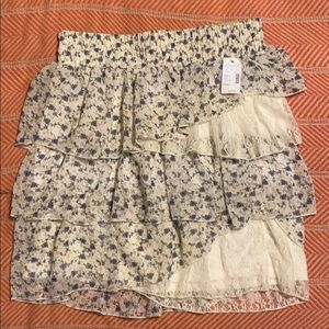 Maurices Layer Ruffle Skirt with Lace  | Small NWT